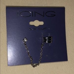 Icing sterling silver ear cuff